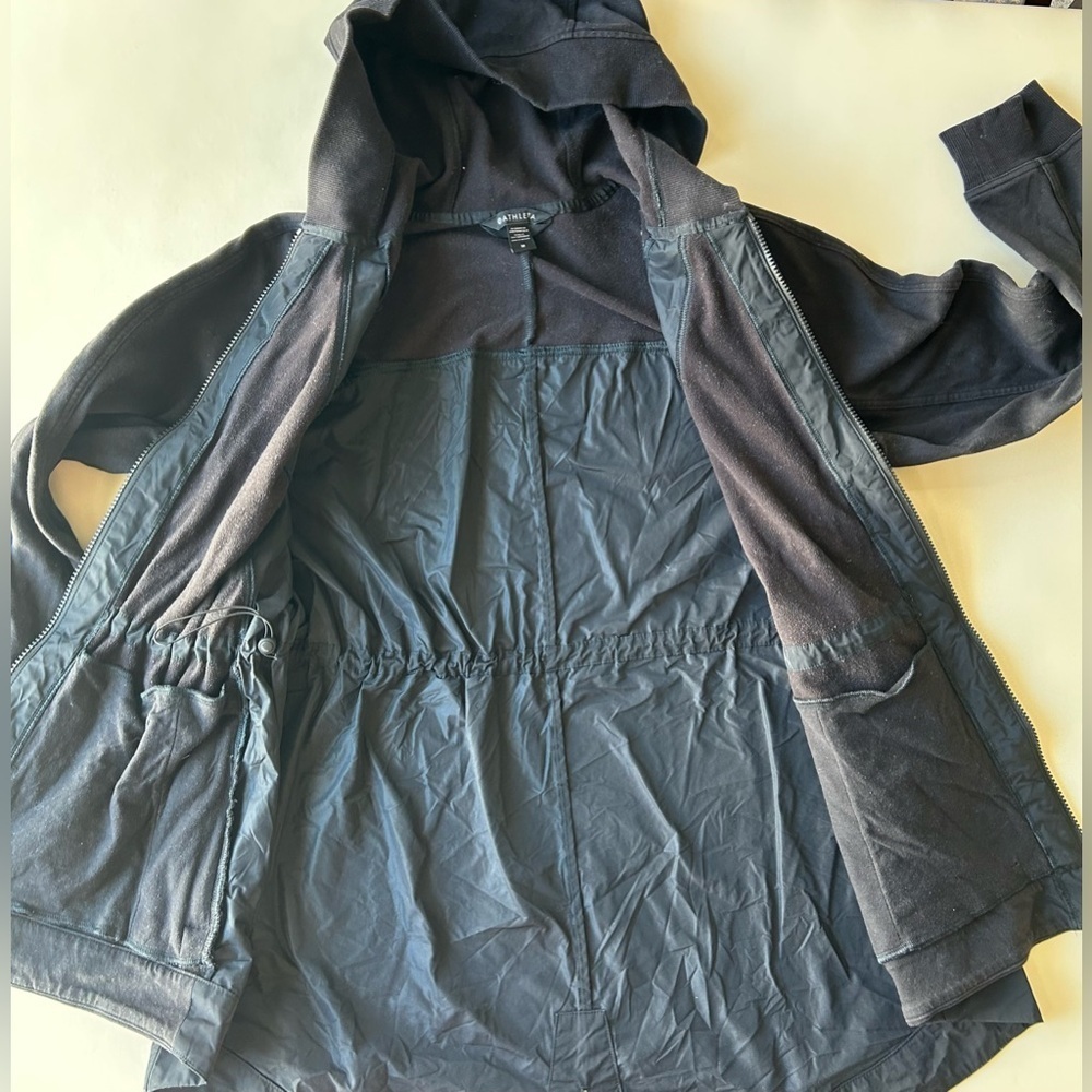 Athleta Black Utility Jacket with Hood Size M - Picture 7 of 9
